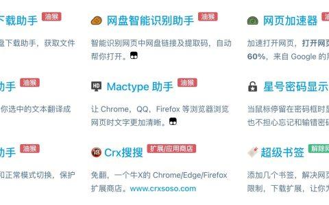 油小猴：一大波超好用的浏览器黑科技插件集锦