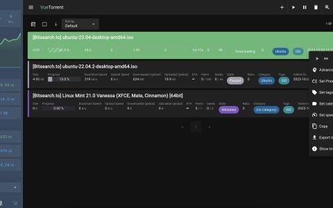 🐒 VueTorrent：一款超级哇塞好用的qBittorrent主题，支持移动端！