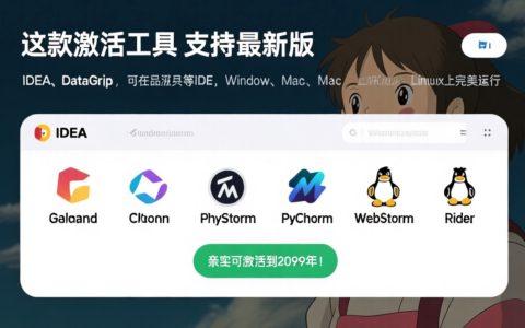🔥 JetBrains 最新版全家桶激活工具下载，亲测可用至2099年！